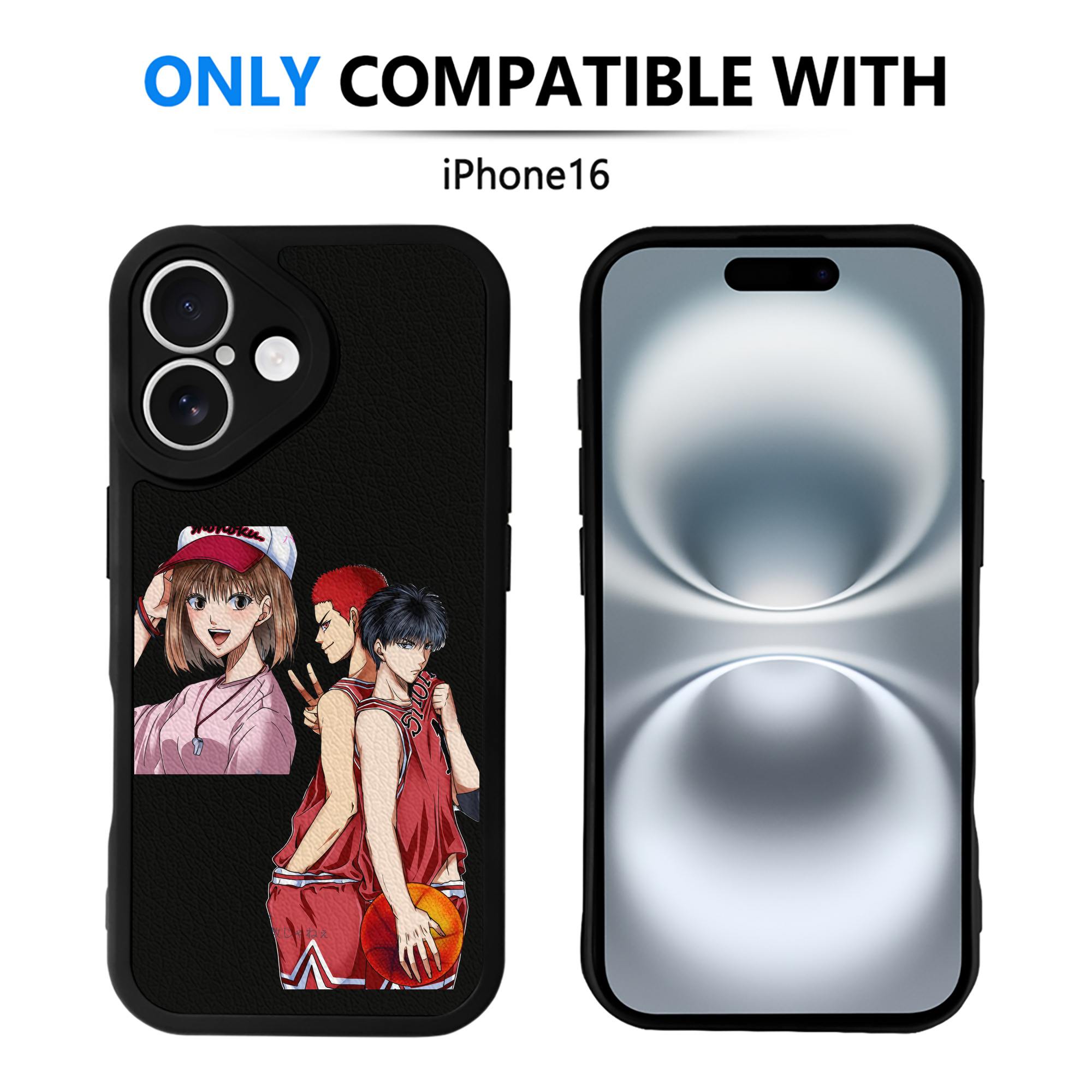 （画像用） SLAM DUNK／スラムダンク 【iPhone 16シリーズ対応】シリコンスマホケース（レザー調） 材質：シリコン